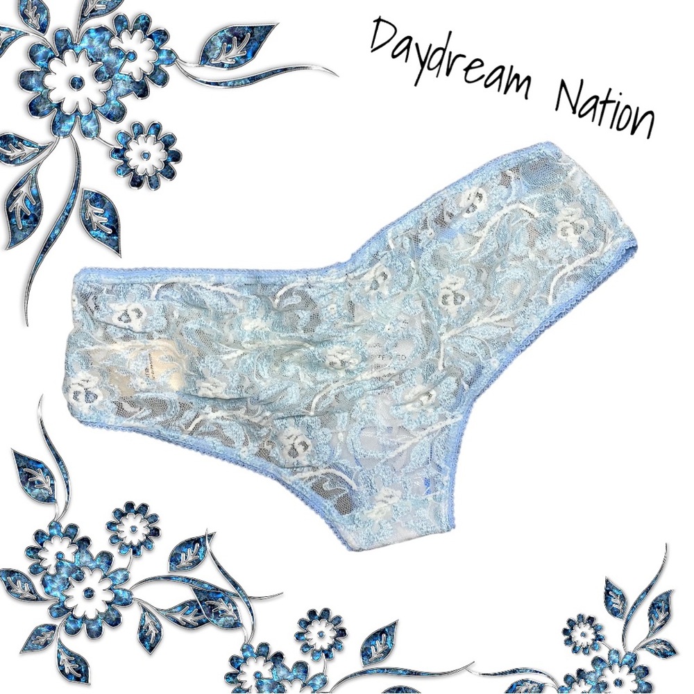 Daydream Nation/Dolls Kill Wispers Panty Mesh Lace Blue M